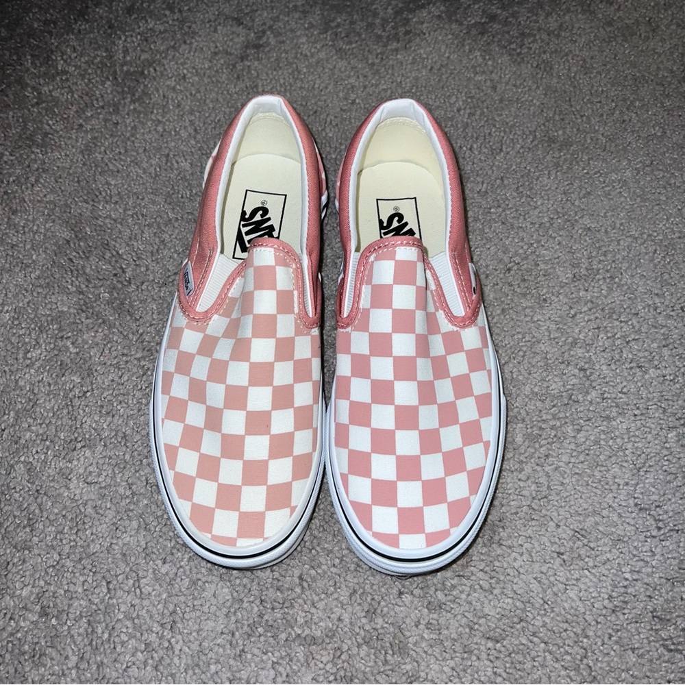 Pink checkered vans